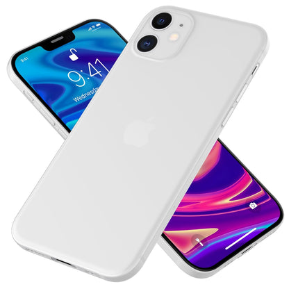 NALIA Ultra Slim Hardcase für iPhone 12 Mini – Matt-Transparent & 0.3mm Dünn – PHANTOM (Dünnes Cover & Kamera-Vollschutz) – Marke aus Berlin