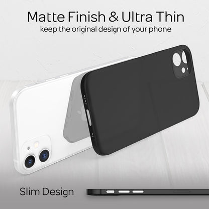 NALIA Ultra Slim Hardcase für iPhone 12 Mini – Matt-Transparent & 0.3mm Dünn – PHANTOM (Dünnes Cover & Kamera-Vollschutz) – Marke aus Berlin