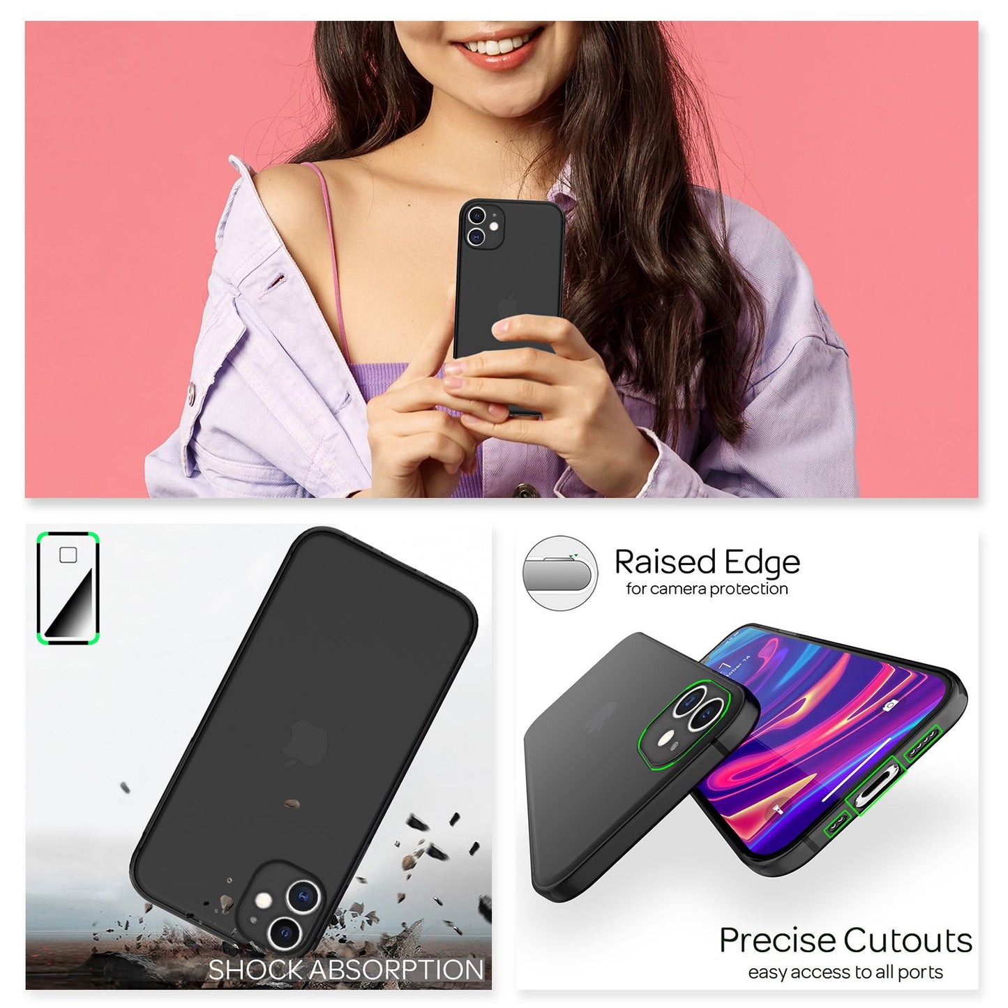 NALIA Ultra Slim Hardcase für iPhone 12 Mini – Matt-Transparent & 0.3mm Dünn – PHANTOM (Dünnes Cover & Kamera-Vollschutz) – Marke aus Berlin