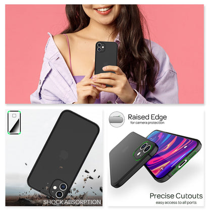 NALIA Ultra Slim Hardcase für iPhone 12 Mini – Matt-Transparent & 0.3mm Dünn – PHANTOM (Dünnes Cover & Kamera-Vollschutz) – Marke aus Berlin