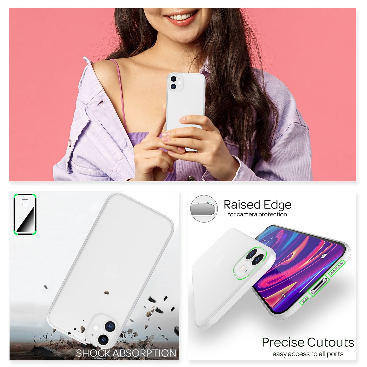 NALIA Ultra Slim Hardcase für iPhone 12 Mini – Matt-Transparent & 0.3mm Dünn – PHANTOM (Dünnes Cover & Kamera-Vollschutz) – Marke aus Berlin