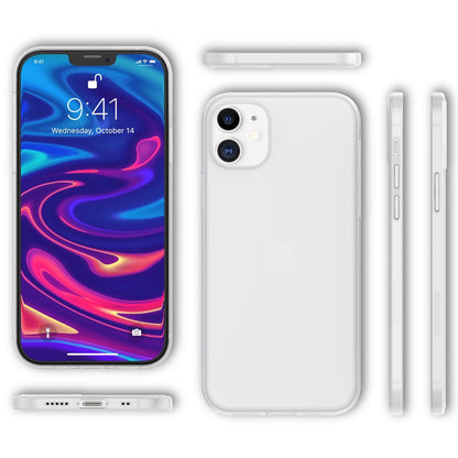 NALIA Ultra Slim Hardcase für iPhone 12 Mini – Matt-Transparent & 0.3mm Dünn – PHANTOM (Dünnes Cover & Kamera-Vollschutz) – Marke aus Berlin