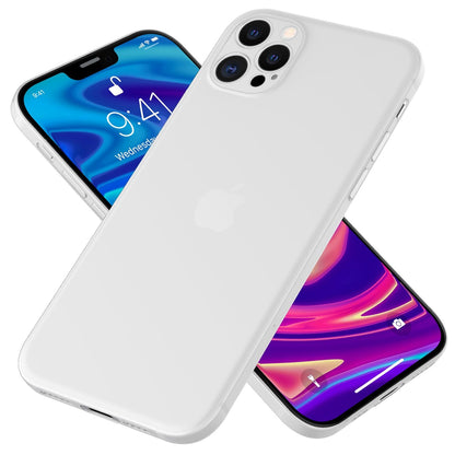 NALIA Ultra Slim Hardcase für iPhone 12 Pro – Matt-Transparent & 0.3mm Dünn – PHANTOM (Dünnes Cover & Kamera-Vollschutz) – Marke aus Berlin