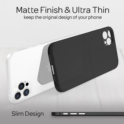 NALIA Ultra Slim Hardcase für iPhone 12 Pro – Matt-Transparent & 0.3mm Dünn – PHANTOM (Dünnes Cover & Kamera-Vollschutz) – Marke aus Berlin