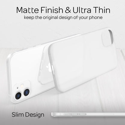 NALIA Ultra Slim Hardcase für iPhone 12 Pro – Matt-Transparent & 0.3mm Dünn – PHANTOM (Dünnes Cover & Kamera-Vollschutz) – Marke aus Berlin