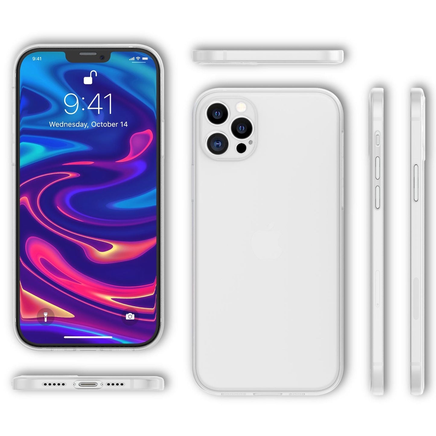 NALIA Ultra Slim Hardcase für iPhone 12 Pro – Matt-Transparent & 0.3mm Dünn – PHANTOM (Dünnes Cover & Kamera-Vollschutz) – Marke aus Berlin