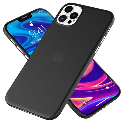 NALIA Ultra Slim Hardcase für iPhone 12 Pro Max – Matt-Transparent & 0.3mm Dünn – PHANTOM (Dünnes Cover & Kamera-Vollschutz) – Marke aus Berlin
