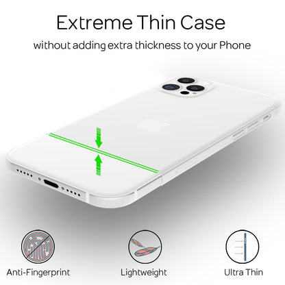 NALIA Ultra Slim Hardcase für iPhone 12 Pro Max – Matt-Transparent & 0.3mm Dünn – PHANTOM (Dünnes Cover & Kamera-Vollschutz) – Marke aus Berlin