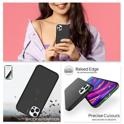NALIA Ultra Slim Hardcase für iPhone 12 Pro Max – Matt-Transparent & 0.3mm Dünn – PHANTOM (Dünnes Cover & Kamera-Vollschutz) – Marke aus Berlin