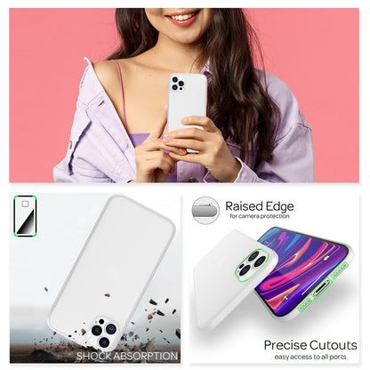 NALIA Ultra Slim Hardcase für iPhone 12 Pro Max – Matt-Transparent & 0.3mm Dünn – PHANTOM (Dünnes Cover & Kamera-Vollschutz) – Marke aus Berlin