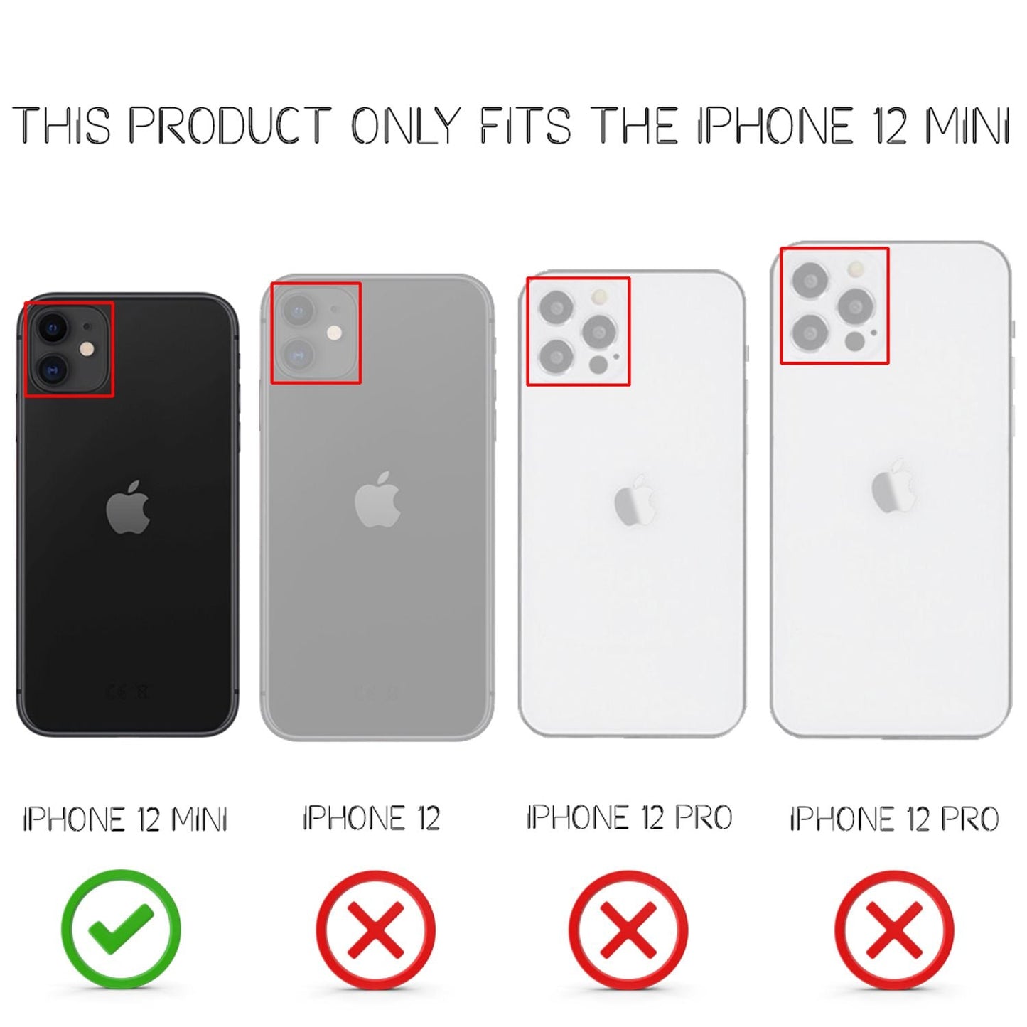 NALIA Neon Silikonhülle für iPhone 12 Mini – Knallige Signal-Farbe & Linsenschutz – VIBE (Transparentes Case) – Marke aus Berlin