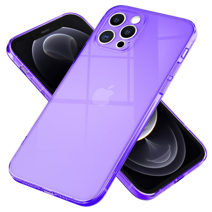 NALIA Neon Silikonhülle für iPhone 12 Pro – Knallige Signal-Farbe & Linsenschutz – VIBE (Transparentes Case) – Marke aus Berlin