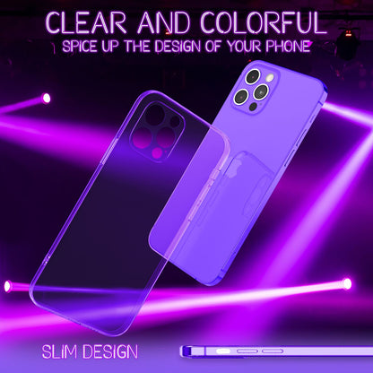 NALIA Neon Silikonhülle für iPhone 12 Pro Max – Knallige Signal-Farbe & Linsenschutz – VIBE (Transparentes Case) – Marke aus Berlin