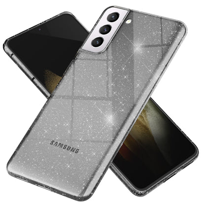 NALIA Glitzerhülle für Samsung Galaxy S21 – Funkelndes Silikon Case – DAZZLIN (Transparent & Stoßfest) – Marke aus Berlin