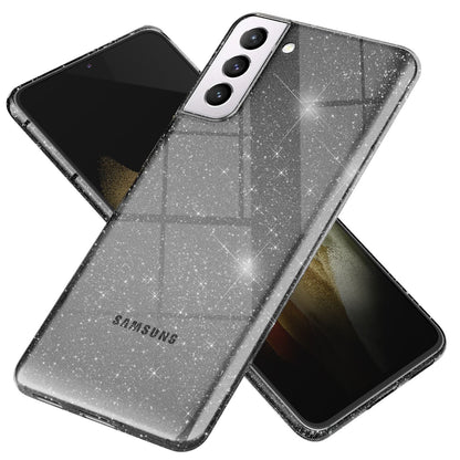 NALIA Glitzerhülle für Samsung Galaxy S21 Plus – Funkelndes Silikon Case – DAZZLIN (Transparent & Stoßfest) – Marke aus Berlin