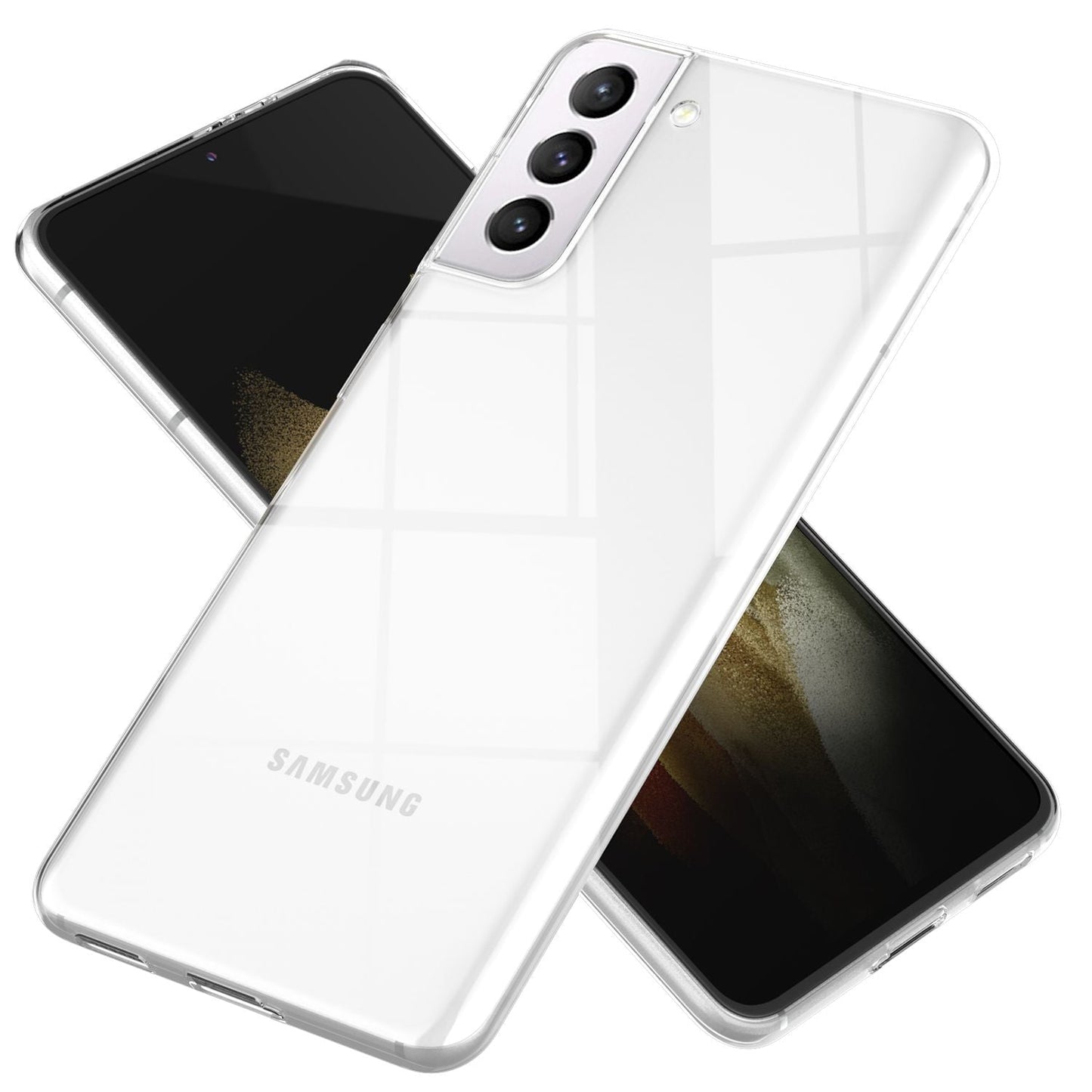 NALIA Transparente Silikonhülle für Samsung Galaxy S21 – Anti-Gelb & Rutschfest – GLAZE (Handyhülle Kristallklar, Schlank & Stoßfest) – Marke aus Berlin