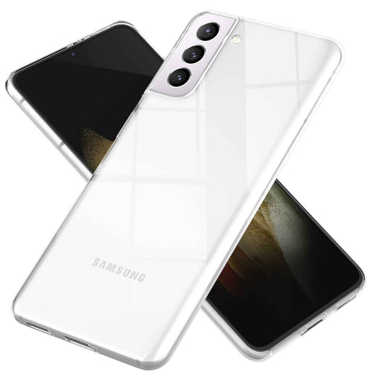 NALIA Transparente Silikonhülle für Samsung Galaxy S21 – Anti-Gelb & Rutschfest – GLAZE (Handyhülle Kristallklar, Schlank & Stoßfest) – Marke aus Berlin