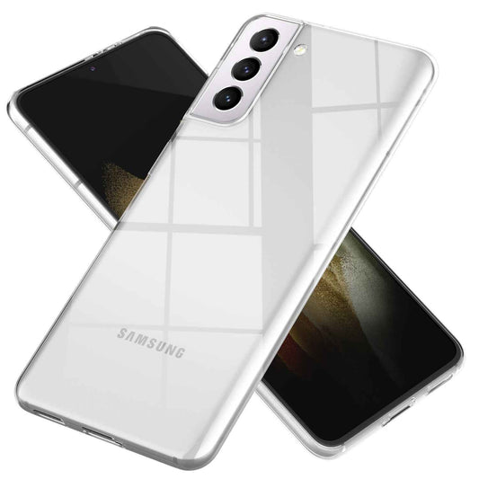 NALIA Transparente Silikonhülle für Samsung Galaxy S21 Plus – Anti-Gelb & Rutschfest – GLAZE (Handyhülle Kristallklar, Schlank & Stoßfest) – Marke aus Berlin