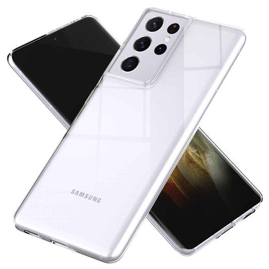 NALIA Transparente Silikonhülle für Samsung Galaxy S21 Ultra – Anti-Gelb & Rutschfest – GLAZE (Handyhülle Kristallklar, Schlank & Stoßfest) – Marke aus Berlin