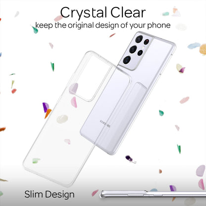 NALIA Transparente Silikonhülle für Samsung Galaxy S21 Ultra – Anti-Gelb & Rutschfest – GLAZE (Handyhülle Kristallklar, Schlank & Stoßfest) – Marke aus Berlin