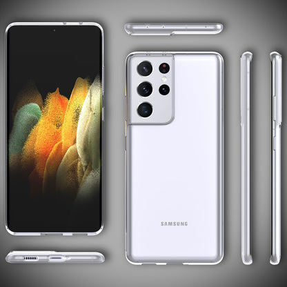 NALIA Transparente Silikonhülle für Samsung Galaxy S21 Ultra – Anti-Gelb & Rutschfest – GLAZE (Handyhülle Kristallklar, Schlank & Stoßfest) – Marke aus Berlin