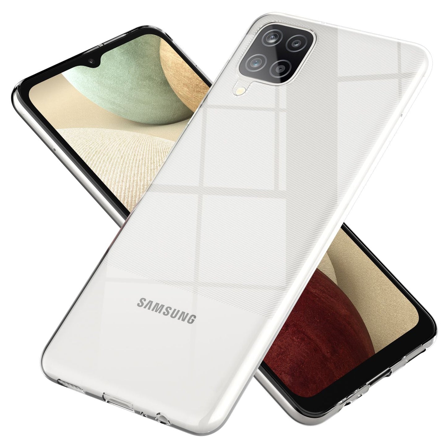 NALIA Transparente Silikonhülle für Samsung Galaxy A12 – Anti-Gelb & Rutschfest – GLAZE (Handyhülle Kristallklar, Schlank & Stoßfest) – Marke aus Berlin