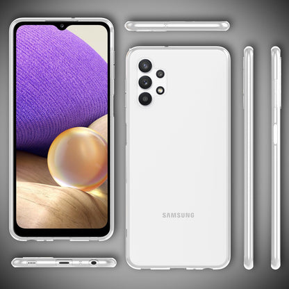 NALIA Transparente Silikonhülle für Samsung Galaxy A32 5G – Anti-Gelb & Rutschfest – GLAZE (Handyhülle Kristallklar, Schlank & Stoßfest) – Marke aus Berlin