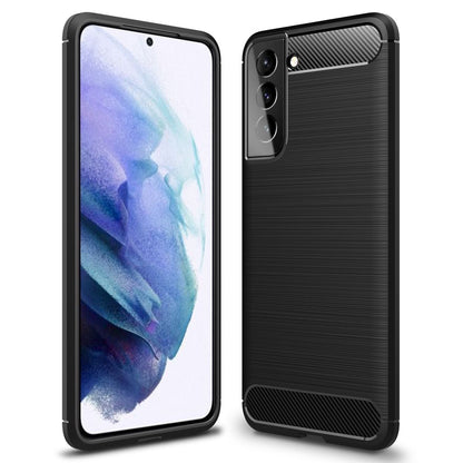 NALIA Silikonhülle für Samsung Galaxy S21 – Rutschfest & Matt – VORTEX (Gebürstete Optik & Carbon Design) – Marke aus Berlin