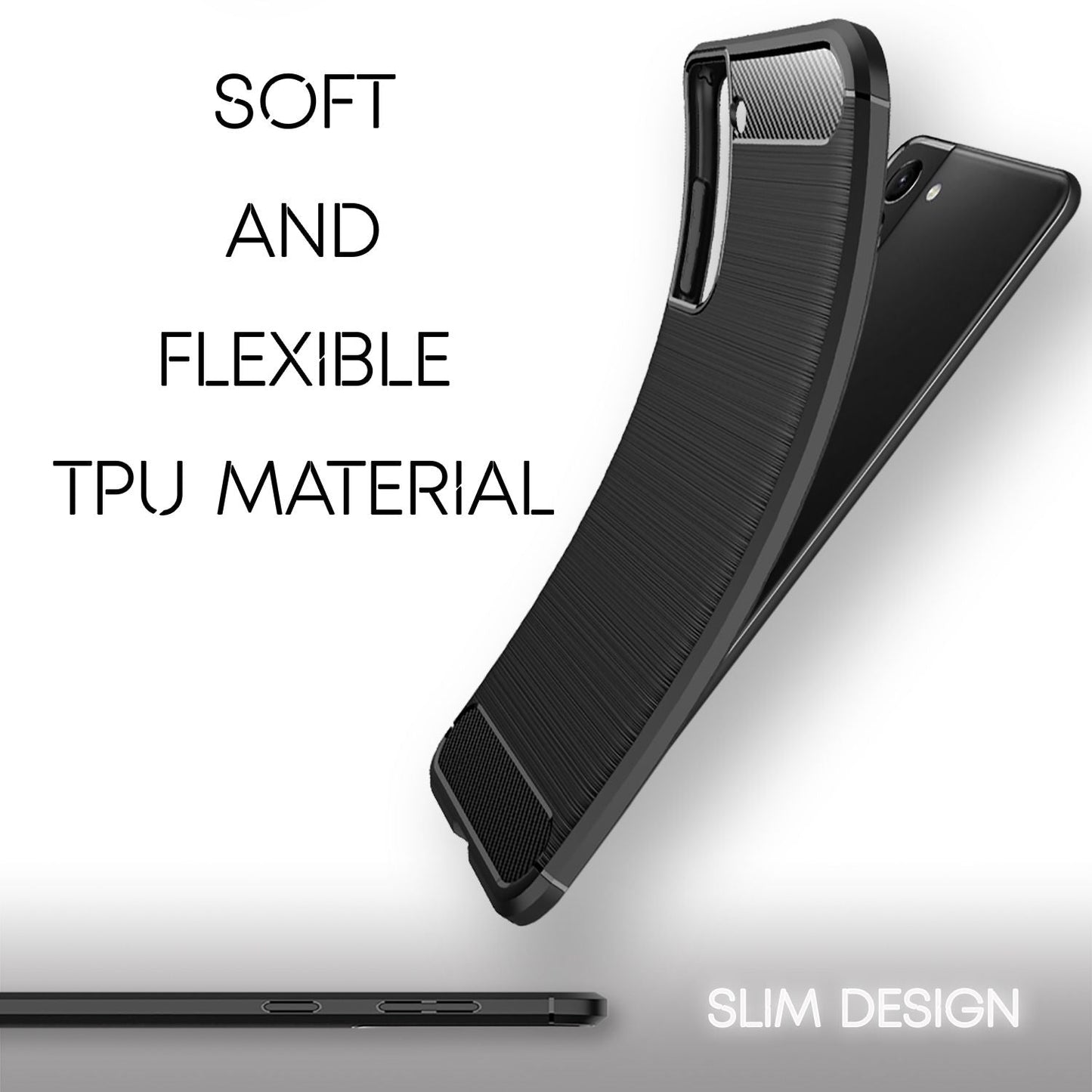 NALIA Silikonhülle für Samsung Galaxy S21 – Rutschfest & Matt – VORTEX (Gebürstete Optik & Carbon Design) – Marke aus Berlin