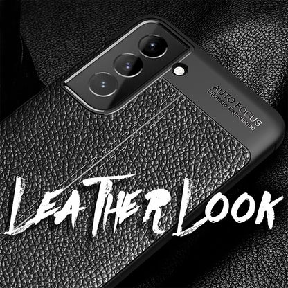 NALIA Leder-Optik Silikon Case für Samsung Galaxy S21 – Griffig & Matt – BARRON Handyhülle (Anti-Fingerprint, Stoßfest & Robust) – Marke aus Berlin