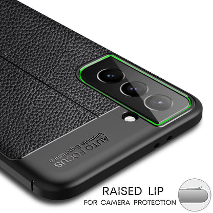 NALIA Leder-Optik Silikon Case für Samsung Galaxy S21 – Griffig & Matt – BARRON Handyhülle (Anti-Fingerprint, Stoßfest & Robust) – Marke aus Berlin
