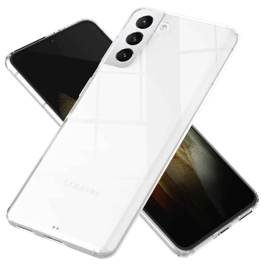 NALIA Transparente Hülle für Samsung Galaxy S21 – Harte Rückseite & Silikon Rand – IGNITE (Stoßfeste Handyhülle & Verstärkte Ecken) – Marke aus Berlin