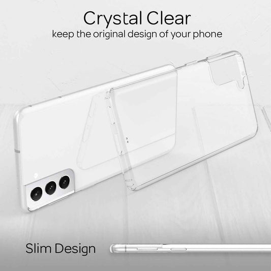 NALIA Transparente Hülle für Samsung Galaxy S21 – Harte Rückseite & Silikon Rand – IGNITE (Stoßfeste Handyhülle & Verstärkte Ecken) – Marke aus Berlin