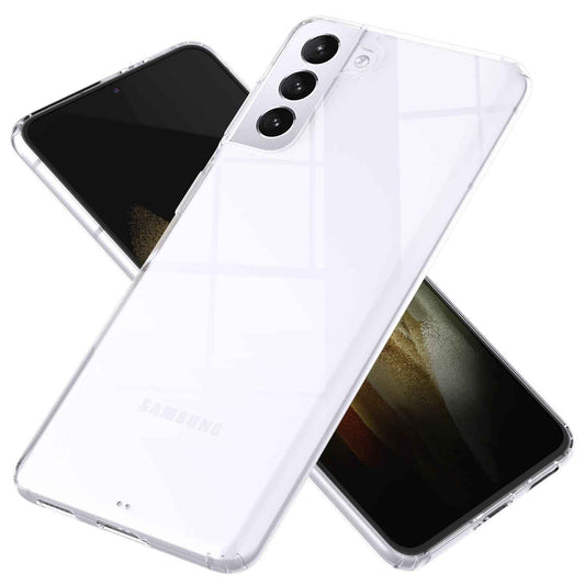 NALIA Transparente Hülle für Samsung Galaxy S21 Plus – Harte Rückseite & Silikon Rand – IGNITE (Stoßfeste Handyhülle & Verstärkte Ecken) – Marke aus Berlin