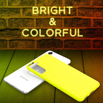 NALIA Neon Silikonhülle für Samsung Galaxy S21 – Soft-Touch & Signal-Neon – NEONSHOCK (Matte Schutzhülle) – Marke aus Berlin
