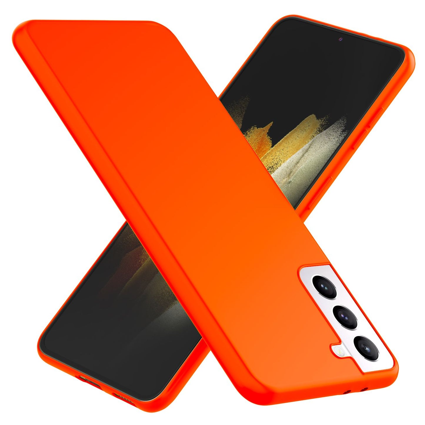 NALIA Neon Silikonhülle für Samsung Galaxy S21 Plus – Soft-Touch & Signal-Neon – NEONSHOCK (Matte Schutzhülle) – Marke aus Berlin