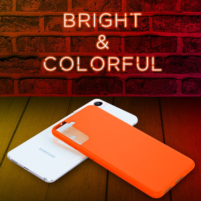 NALIA Neon Silikonhülle für Samsung Galaxy S21 Plus – Soft-Touch & Signal-Neon – NEONSHOCK (Matte Schutzhülle) – Marke aus Berlin