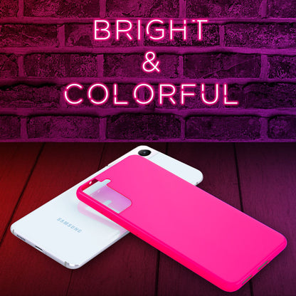 NALIA Neon Silikonhülle für Samsung Galaxy S21 Plus – Soft-Touch & Signal-Neon – NEONSHOCK (Matte Schutzhülle) – Marke aus Berlin