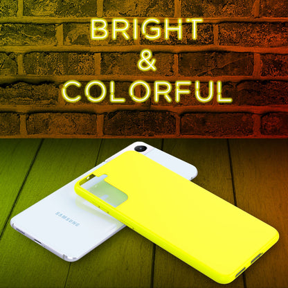 NALIA Neon Silikonhülle für Samsung Galaxy S21 Plus – Soft-Touch & Signal-Neon – NEONSHOCK (Matte Schutzhülle) – Marke aus Berlin