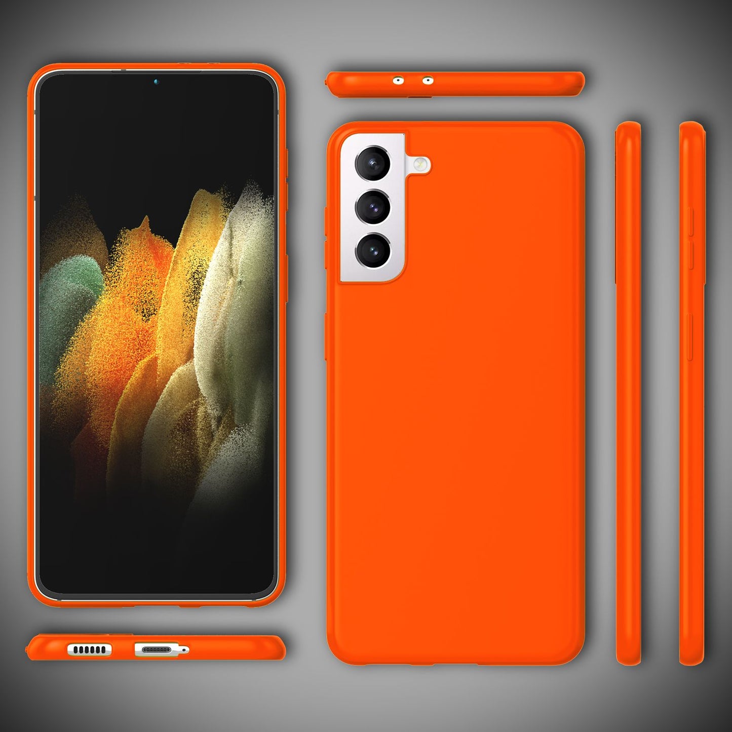 NALIA Neon Silikonhülle für Samsung Galaxy S21 Plus – Soft-Touch & Signal-Neon – NEONSHOCK (Matte Schutzhülle) – Marke aus Berlin