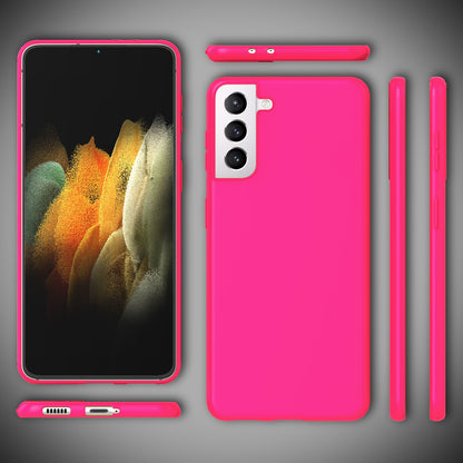NALIA Neon Silikonhülle für Samsung Galaxy S21 Plus – Soft-Touch & Signal-Neon – NEONSHOCK (Matte Schutzhülle) – Marke aus Berlin