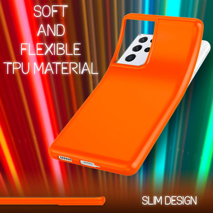 NALIA Neon Silikonhülle für Samsung Galaxy S21 Ultra – Soft-Touch & Signal-Neon – NEONSHOCK (Matte Schutzhülle) – Marke aus Berlin