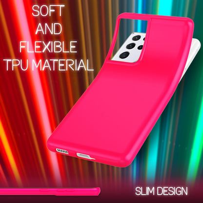 NALIA Neon Silikonhülle für Samsung Galaxy S21 Ultra – Soft-Touch & Signal-Neon – NEONSHOCK (Matte Schutzhülle) – Marke aus Berlin