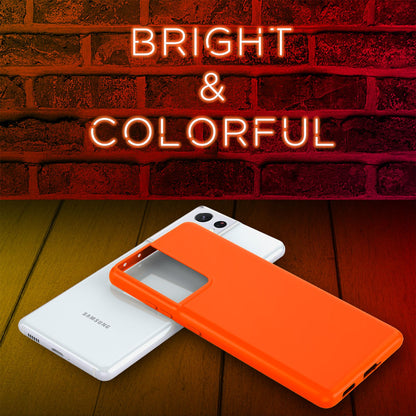 NALIA Neon Silikonhülle für Samsung Galaxy S21 Ultra – Soft-Touch & Signal-Neon – NEONSHOCK (Matte Schutzhülle) – Marke aus Berlin