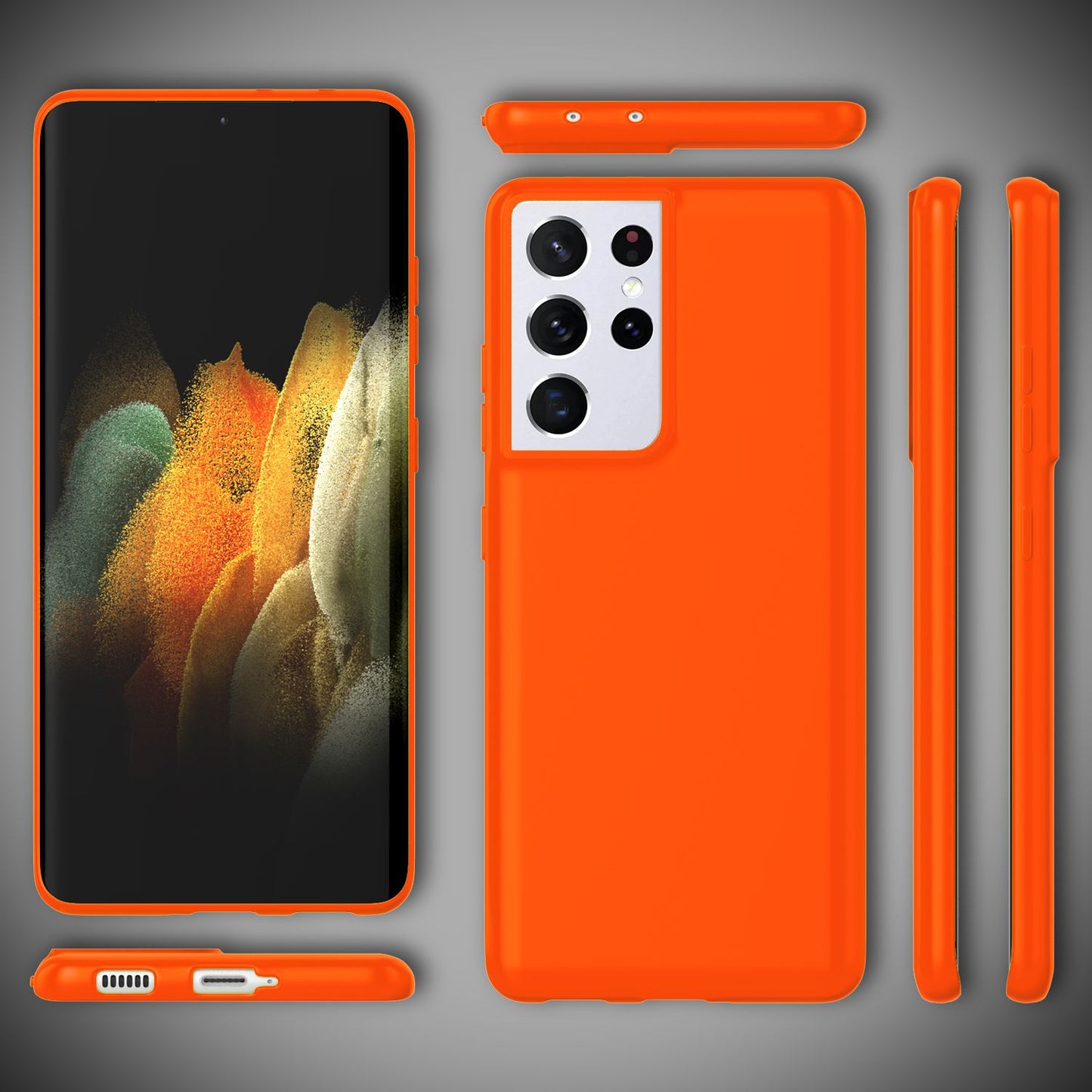 NALIA Neon Silikonhülle für Samsung Galaxy S21 Ultra – Soft-Touch & Signal-Neon – NEONSHOCK (Matte Schutzhülle) – Marke aus Berlin