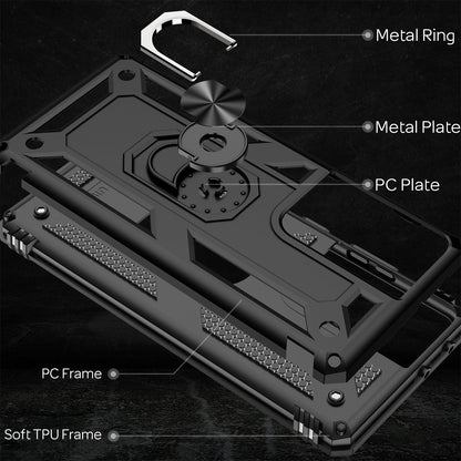 NALIA Panzerhülle für Samsung Galaxy S21 Ultra – Ring-Ständer 360° & Magnet-Halterung Kompatibel – RINGDEFEND (Stoßfestes Outdoor Case) – Marke aus Berlin