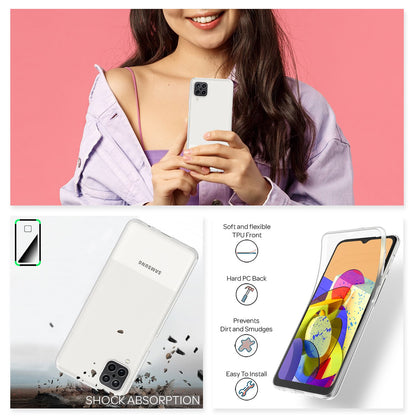 NALIA 360° Hülle für Samsung Galaxy A12 – Vorne & Hinten Schutz – 360GUARD (Full-Body Case) – Marke aus Berlin