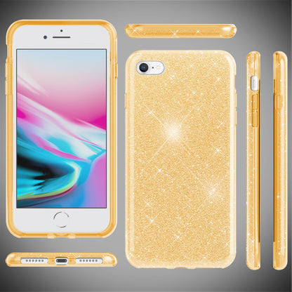 NALIA Glitzerhülle für iPhone 7 / 8 / SE (2020 / 2022) – Funkelnder Glitzer-Look & Grip – SHINEPOP (Silikon Case) – Marke aus Berlin