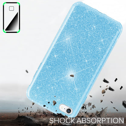NALIA Glitzerhülle für iPhone 7 / 8 / SE (2020 / 2022) – Funkelnder Glitzer-Look & Grip – SHINEPOP (Silikon Case) – Marke aus Berlin