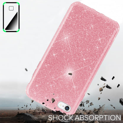 NALIA Glitzerhülle für iPhone 7 / 8 / SE (2020 / 2022) – Funkelnder Glitzer-Look & Grip – SHINEPOP (Silikon Case) – Marke aus Berlin